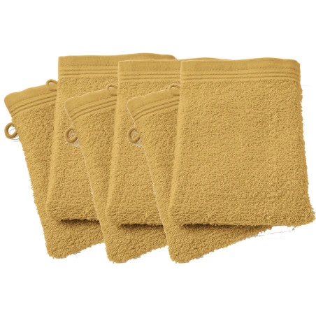 Lot de 6 gants de toilette éponge "Spa" 15 x 21 cm / 400 gr/m²