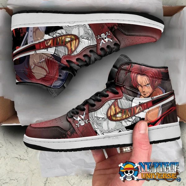 One Piece Shanks Anime Jordan Sneakers Shoes - One Piece Universe