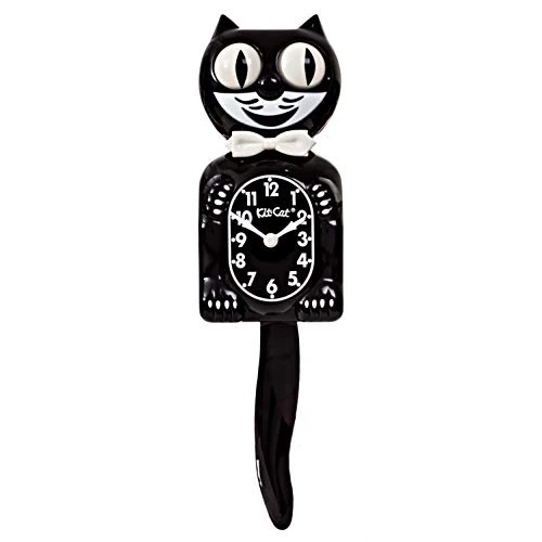 Kit-Cat Noir Klock - l'horloge édition Classique en Taille Originale Mesure 40 cm
