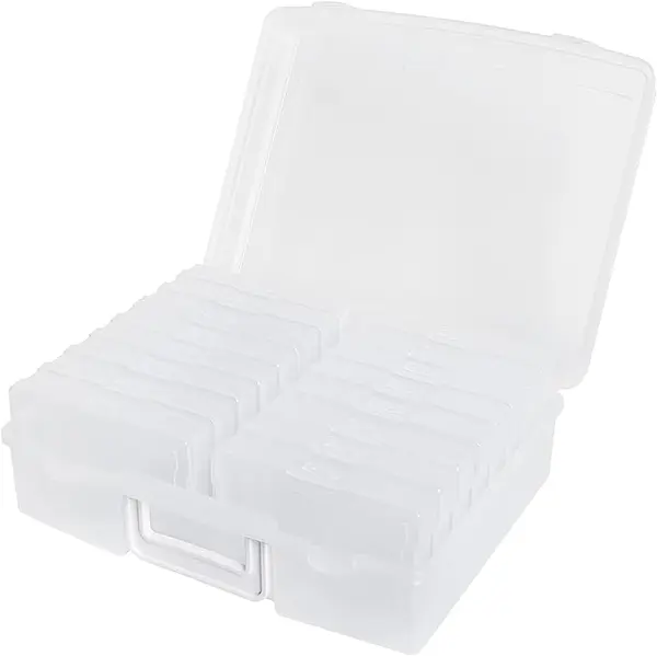 novelinks boite rangement photos 10x15 boite de rangement de photo boite photo rangement boite de rangement photo (Blanc)
