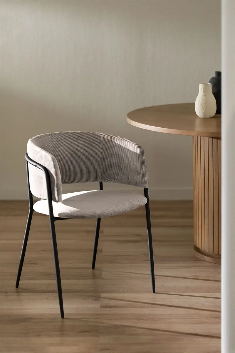 Chaise en velours côtelé Nalon Style