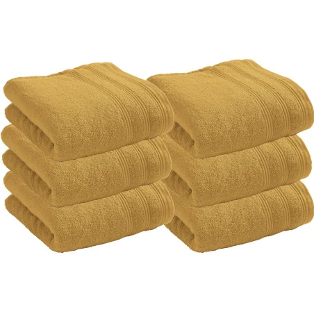 Lot de 6 serviettes de toilette éponge "Spa" 50 x 100 cm / 400 gr/m²