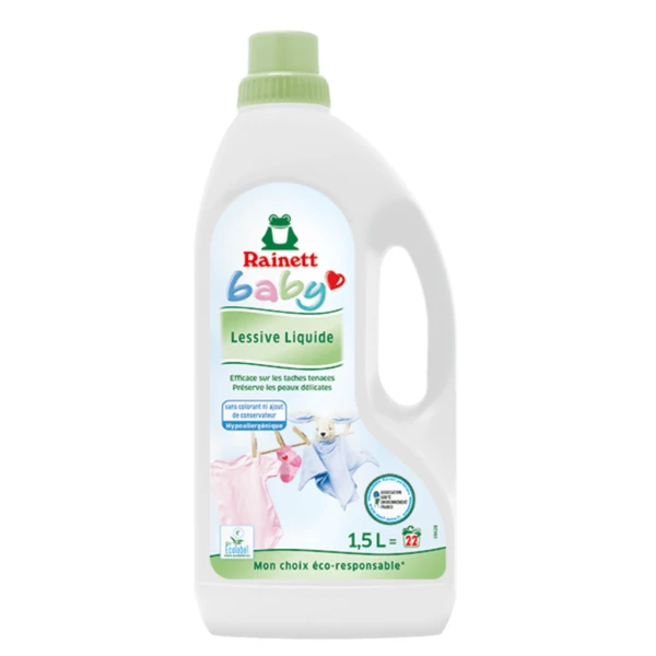 Lessive Camomille Bébé  1.5L Rainett | -15% sur Kazidomi