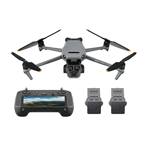 Bundle DJI Mavic 3 Pro Fly More avec DJI RC Pro (écran haute luminosité), Caméra Hasselblad CMOS 4/3, Trois Batt. de Vol Intell, Station de recharge, Jeu de Filtres ND, Drone caméra pour adultes