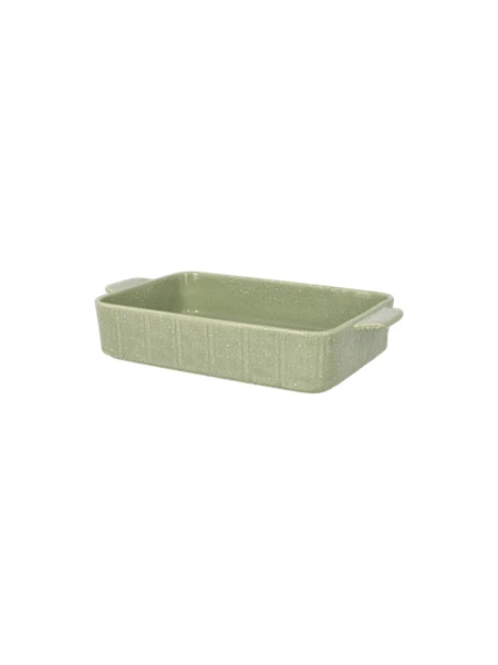 Plat à four | Grès. 28 x 16 x 4,6 cm. | Moss Green