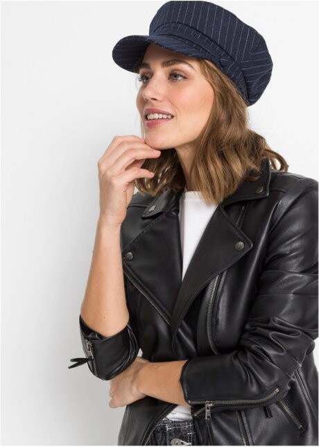 Casquette gavroche denim bleu clair 