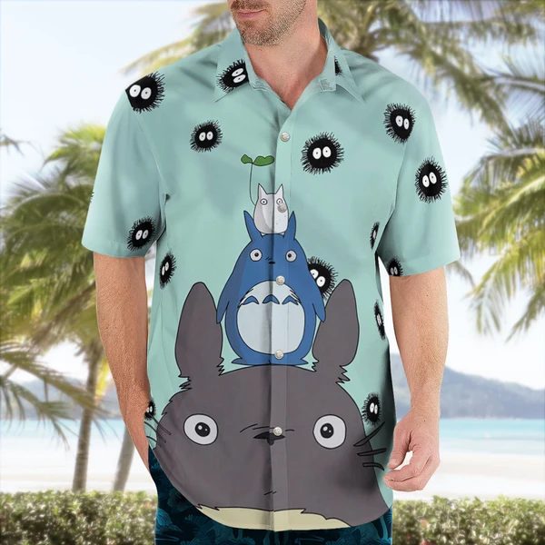 Totoro Soot Sprites Hawaiian Shirt