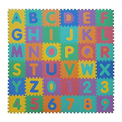 VeloVendo® - Tapis Mousse Bébé, Dalles 32 x 32 cm avec Certification CE  & TÜV, Tapis pour Enfants, Tapis de Puzzle (Lettres + Chiffres)