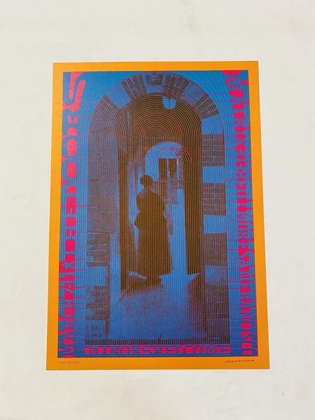 1967 THE DOORS NEON ROSE CONCERT POSTER VICTOR MOSCOSO MATRIX RARE MINT PRISTINE