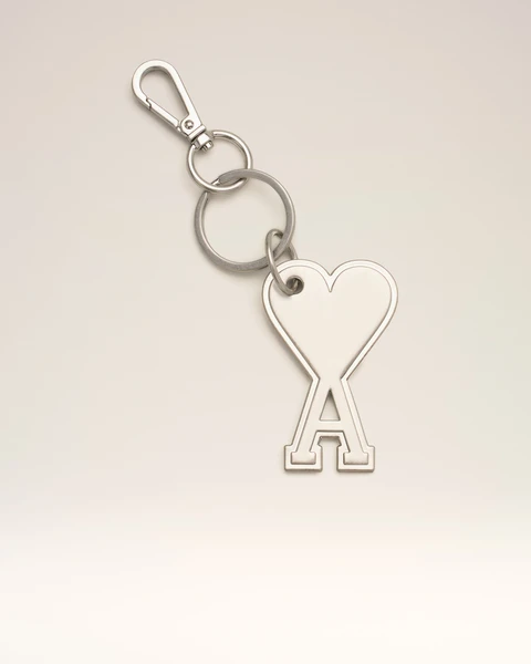 Porte-Clés Argenté Ami De Coeur en Métal