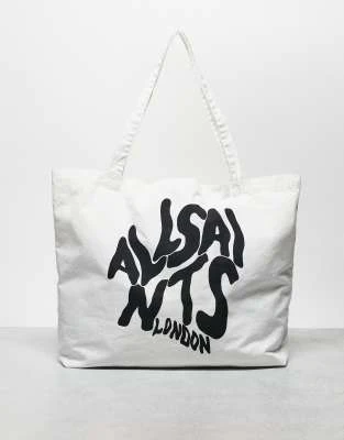 AllSaints - Orlando - Tote bag à logo - Blanc