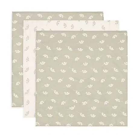 Lot de 3 langes gaze de coton small twig vert - Jollein