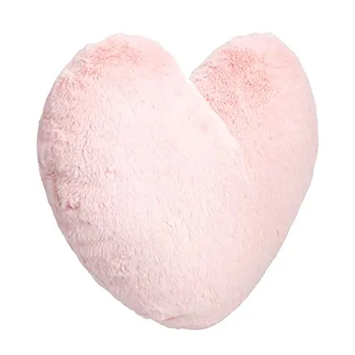 Amazon Basics Polyester Coussin décoratif, 45 x 41 cm, cœur rose pivoine