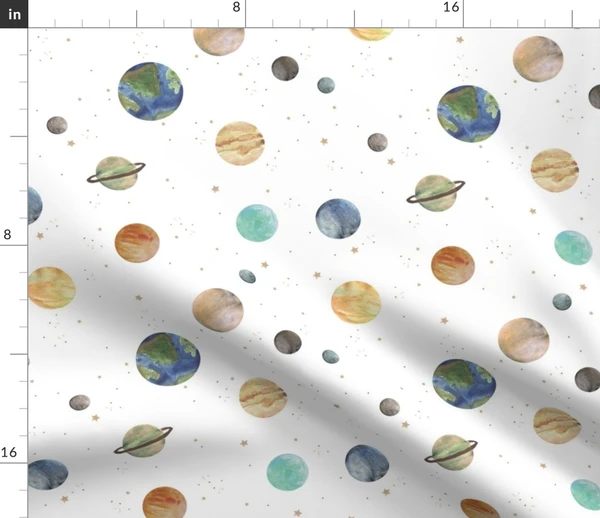 Solar System (Medium) Fabric | Spoonflower