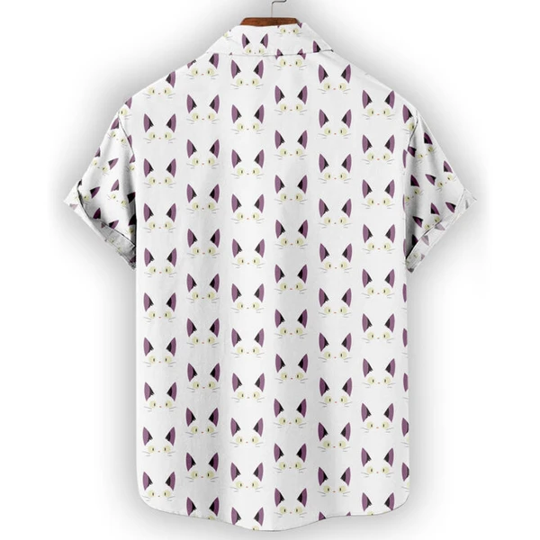 Kiki Jiji Cat Tropical Shirt Ghibli Collar Summer Shirt | Tropi Hawaiian Shirts Store