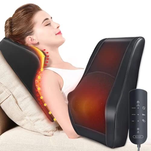 Masseur Shiatsu pour le cou avec chaleur, masseur pour le dos avec têtes de massage 3D, soulagement des douleurs musculaires pour le cou, le dos, les épaules, cadeaux