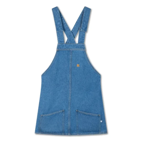 Robe Salopette Coton Bio | Bleu jean