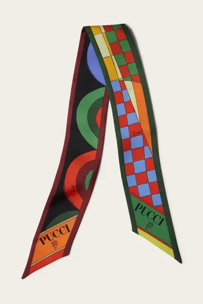 Giardino And Onde-Print Silk-Twill Scarf