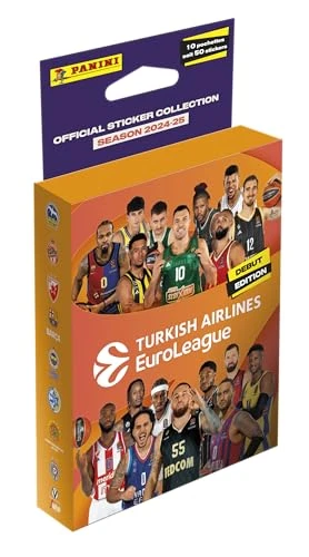 2024/25 Turkish Airlines EUROLEAGUE PANINI Official Sticker Collection Blister 10 Pochettes