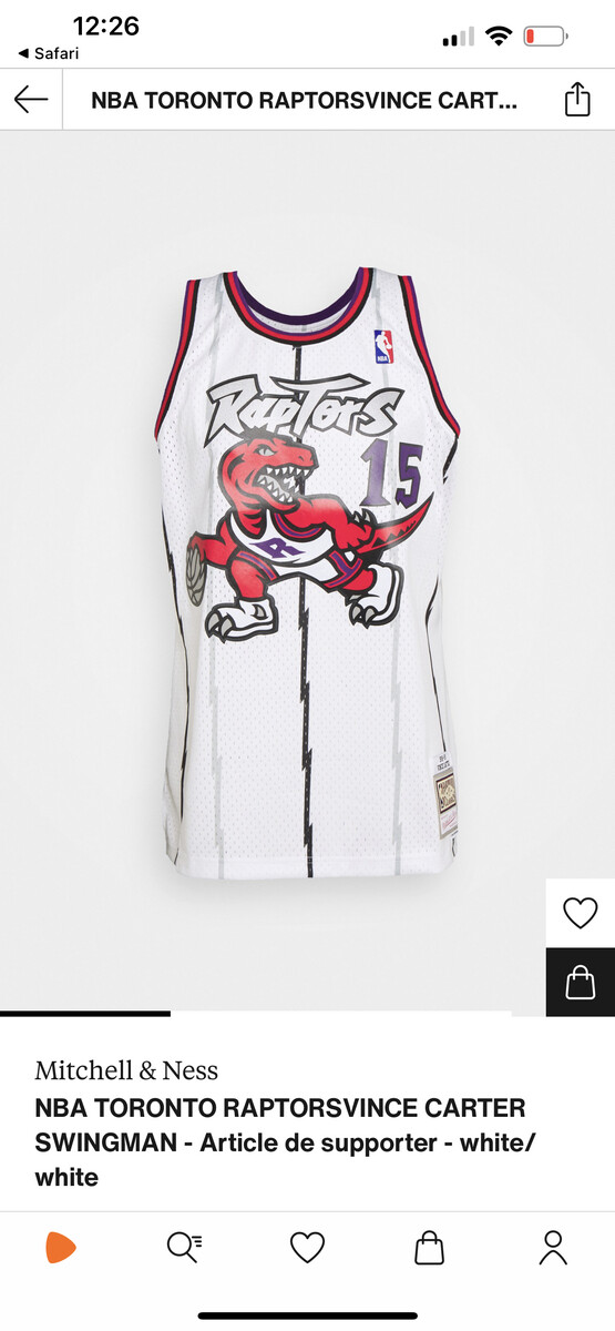 NBA TORONTO RAPTORSVINCE CARTER SWINGMAN - Article de supporter - white/white