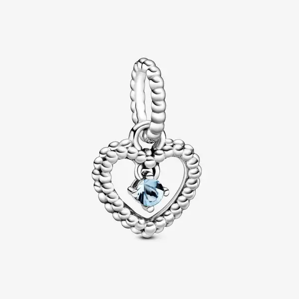 Charm Pendant Cœur Anniversaire Mars