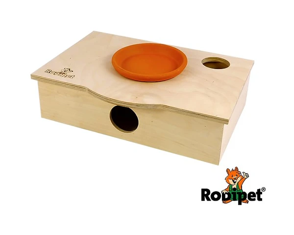 Rodipet® Hamster House Maze DaVinci 31x20 cm, Ø 5cm +terracotta