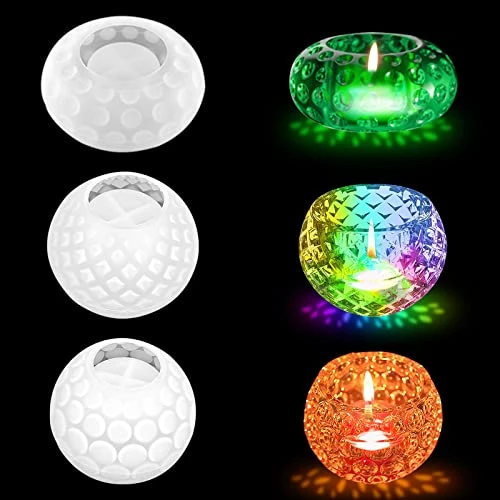 Moule Resine Epoxy Silicone pour Bougeoirs, Moule Silicone Resine Epoxy Moulage DIY Moule Resine Epoxy Bougeoirs pour Boîte à Bijoux, Rangement Cosmétique, Pot de Fleur, Décoration de Table