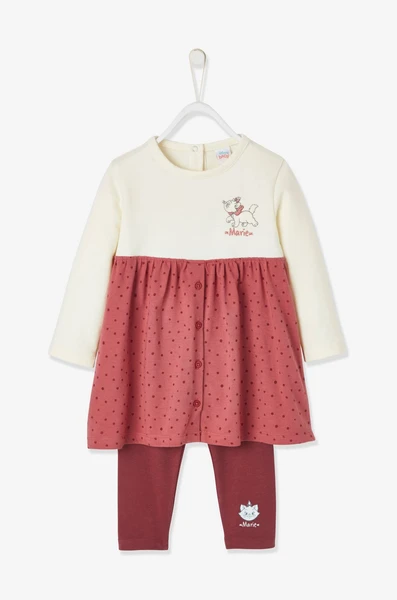 Ensemble bébé robe + legging Disney® Les Aristochats rose hâlé - 9 MOIS