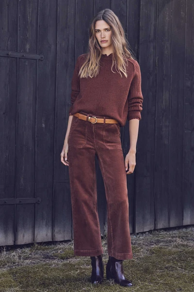 Pantalon SELYNA en velours de coton