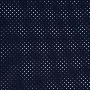 Tissus coton petits pois - Bleu marine et blanc | Rascol