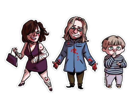Silent Hill 4: the Room | Spooky cute Walter Sulivan vinyl stickers pack
