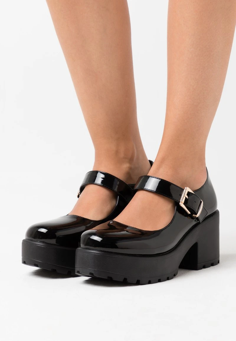 VEGAN TIRA CLASSIC MARY JANES - Escarpins à plateforme - black