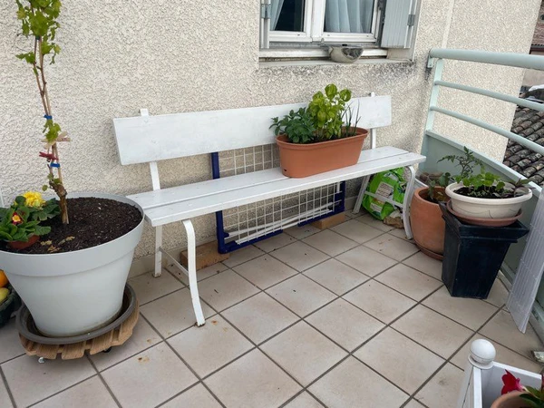 Banc fonte et bois