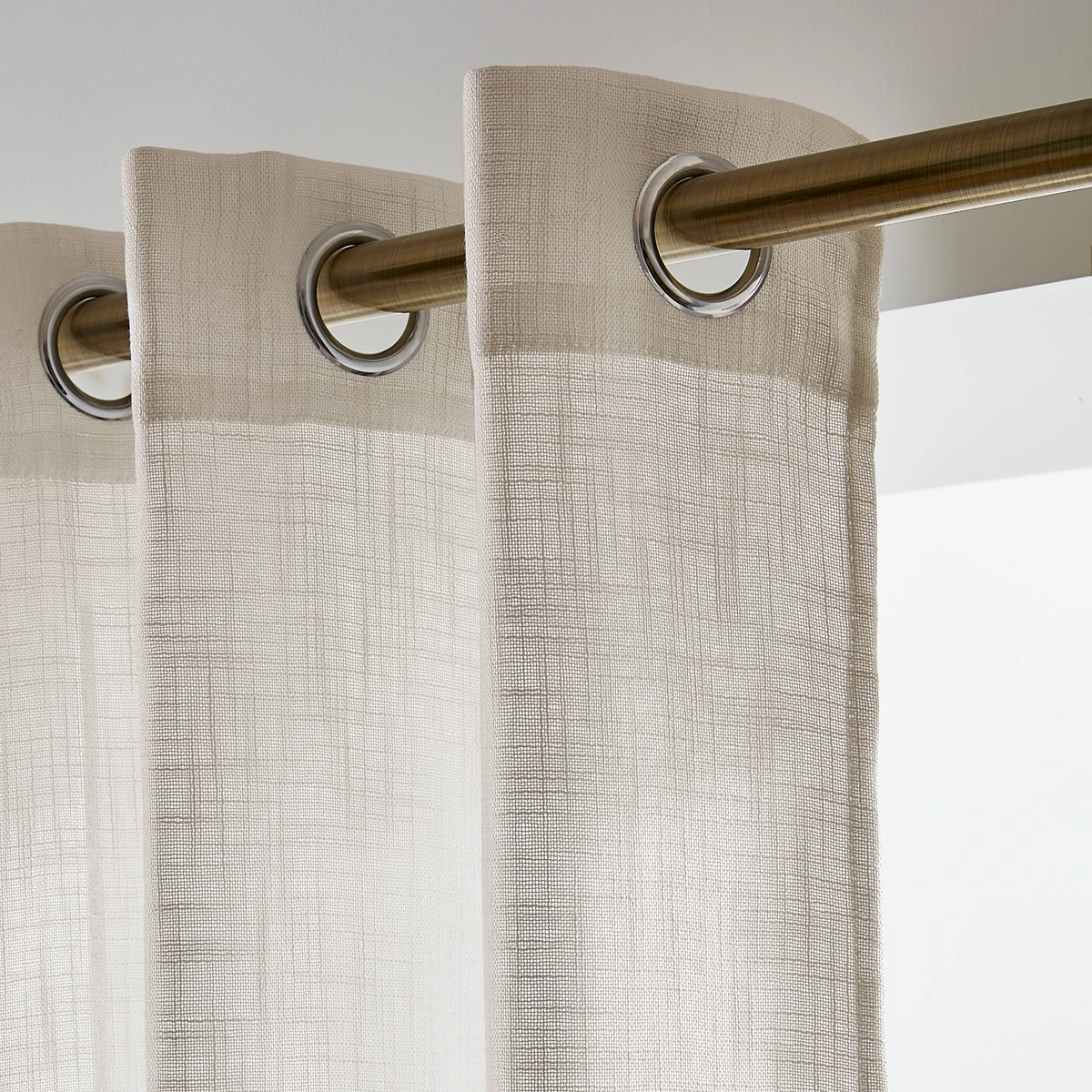 Voilage œillets effet lin (140 x 240 cm) Robin Beige