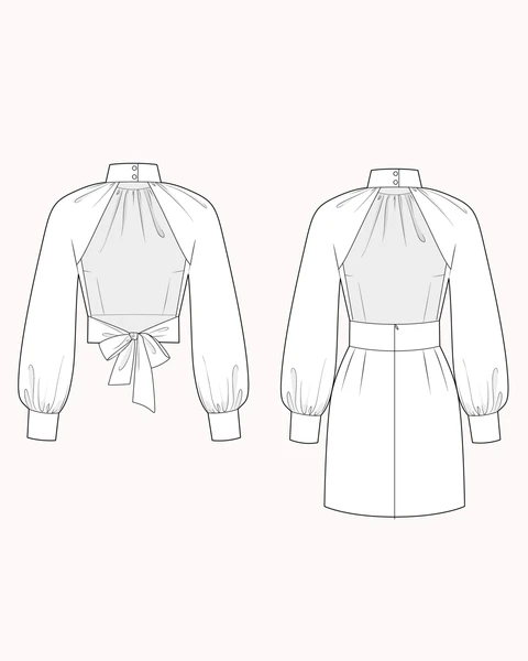 Blouse et robe Scarlette - Méthode Mathilde