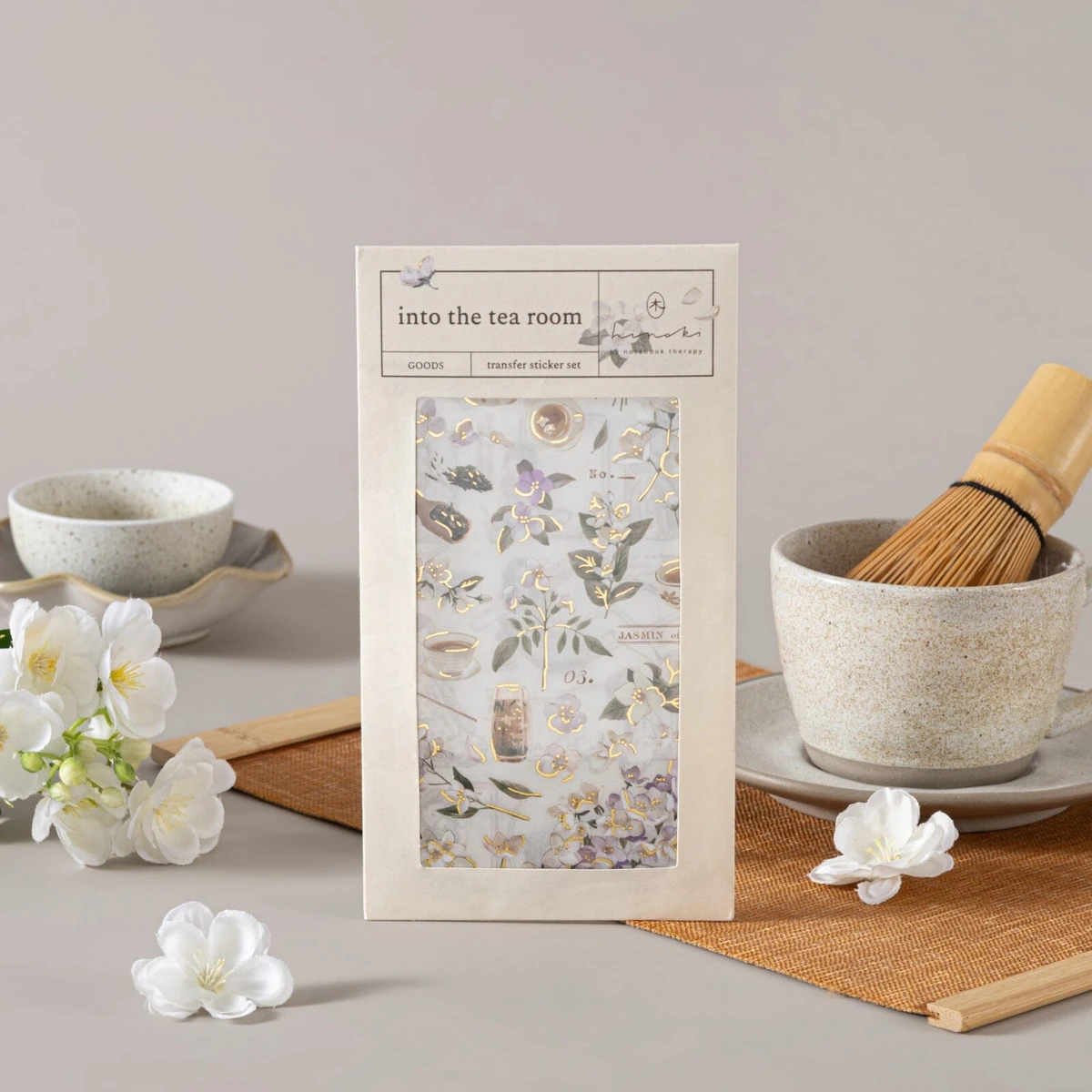 Hinoki - ‘Into the Tea Room’ Print-On Sticker Set – NotebookTherapy
