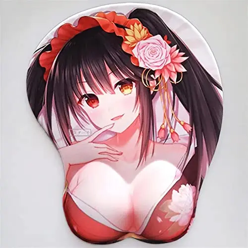 HSPHFX Tokisaki Kurumi Date d'une souris Live Souris 3D Stereo Repose du poignet ergonomique Mous de souris Ergonomique Nightmare Démon Esports Coussin Coussin Coussin de caoutchouc Non-Slip pour Offi