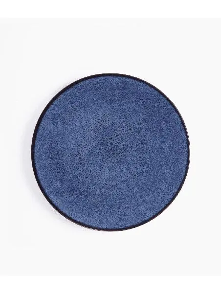 4 Assiettes plate en Grès Bleu