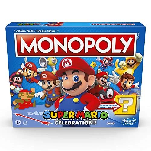 Monopoly Hasbro Gaming Édition Super Mario Celebration ! Jeu de Société pour Gamers - Jeu de plateau à Collectionner - de 2 à 6 Joueurs à partir de 8 Ans - Version Française - Multicolore