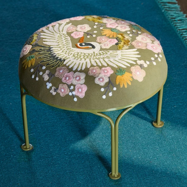 Tabouret coussin brodé Interpretation - Linvosges
