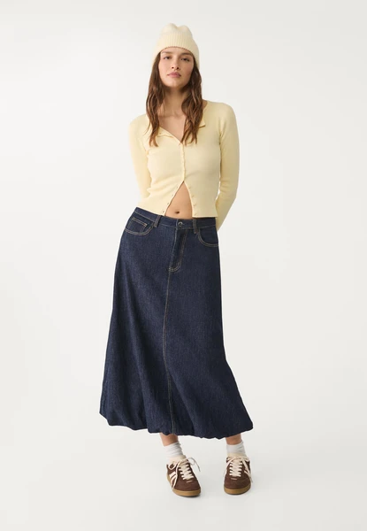 Jupe longue denim balloon