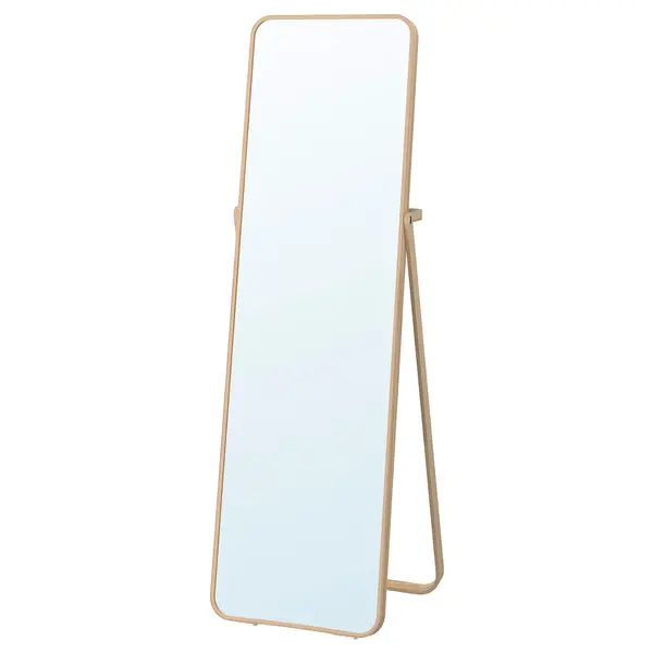 IKORNNES Miroir sur pied - frêne 52x167 cm