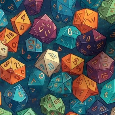 D20 - 3 Fabric | Spoonflower