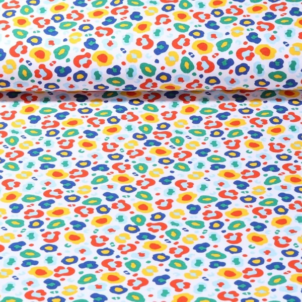 Jersey - Léopard Multicolore Blanc Bleu