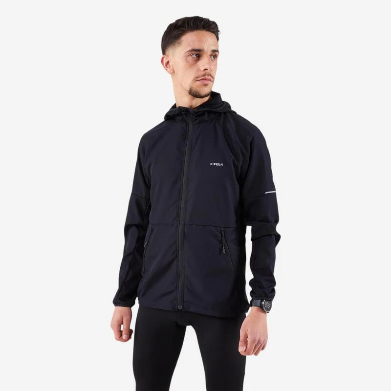Veste coupe-vent de running & trail running Homme - KIPRUN Run 100 Noire