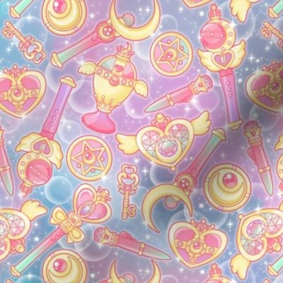 Magical Girl Gang (SMALLER) Fabric | Spoonflower