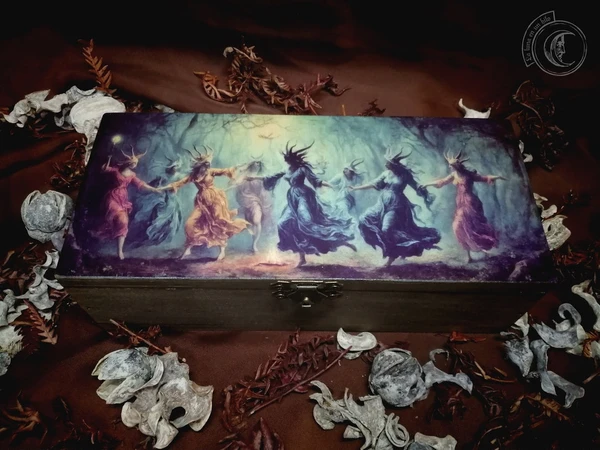 Witchy Jewelry Box, witch box, witches sabbath, occult jewelry box, wicca, Witchy Home Decor, Witchy Altar Accessory, Witchy Gift for Her,