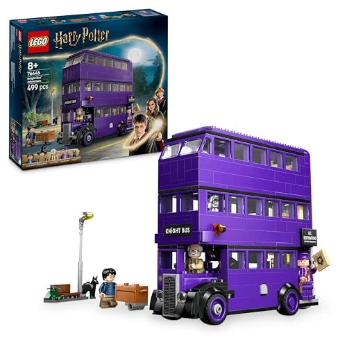 LEGO Harry Potter Aventure en Magicobus - Jouet pour Sorciers avec 5 Minifigurines Collector &amp; Accessoires dont Baguettes Magiques - Cadeau sur le Prisonnier d'Azkaban pour Fille ou Garçon 8 ans 76446