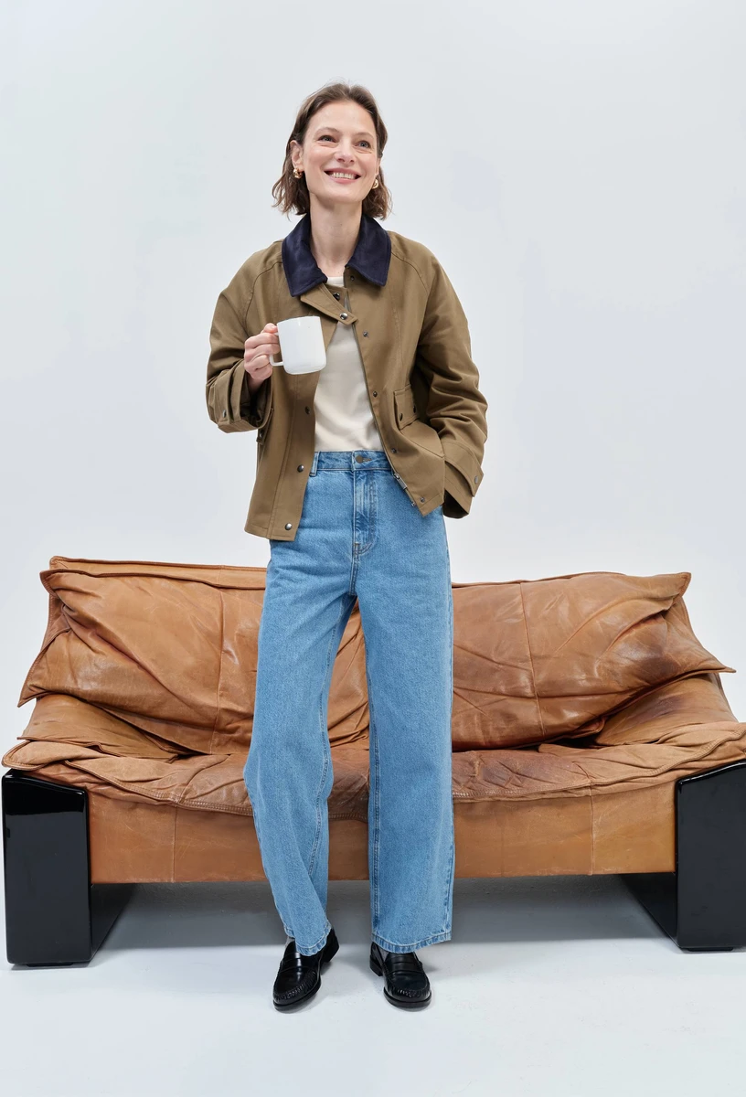 Jean wide leg en coton