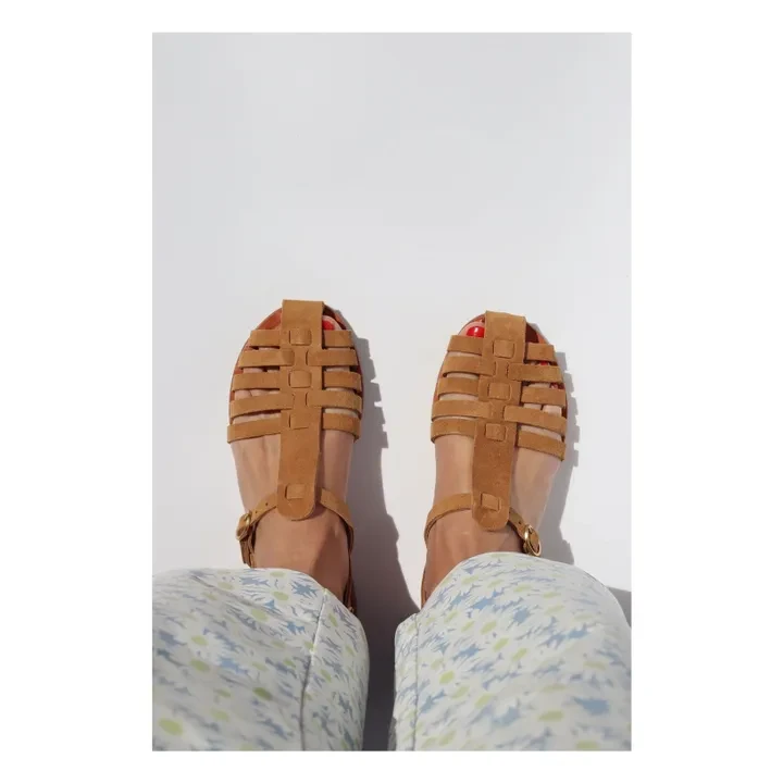 Sandales Fisherman Suede | Camel